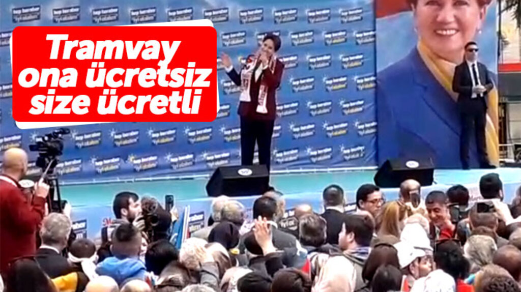Samsunlulara seslenen Meral Akşener: Tramvay ona ücretsiz size ücretli