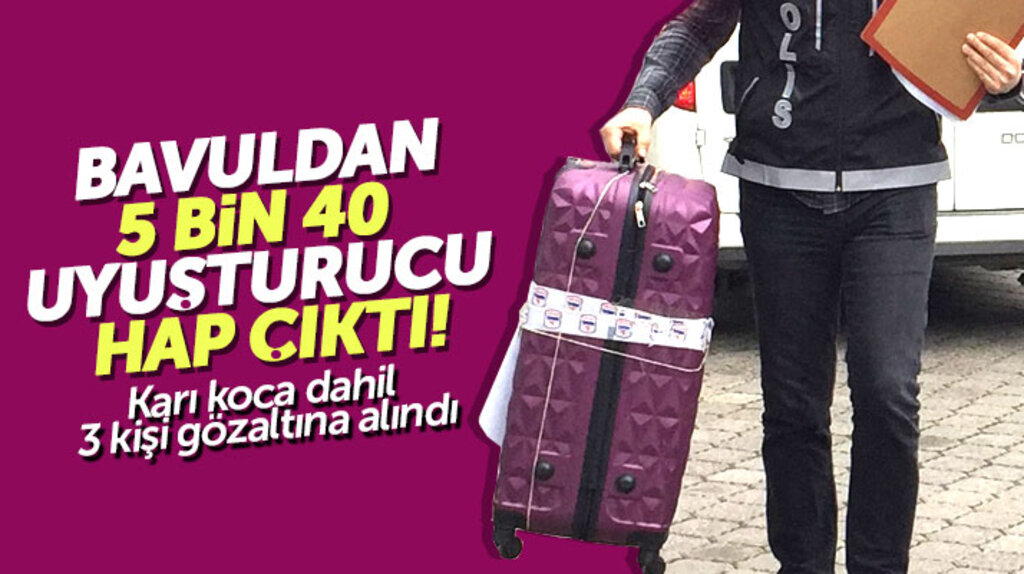 Samsun'a bavul içinde 5 bin 40 uyuşturucu hap gönderildi olayla ilgili 3 kişi gözaltına alındı