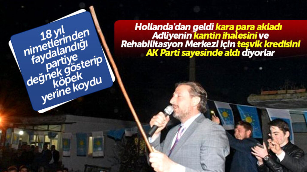 Samsun'da Tekkeköy adayı Mustafa Candal AK Parti'ye değnek gösterip hakaret etti