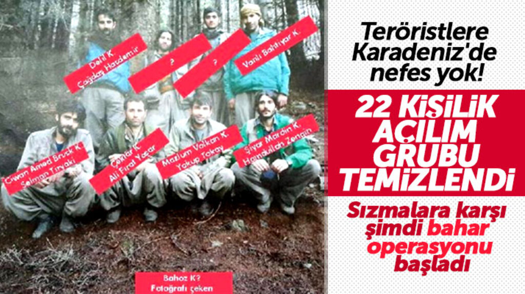 Karadeniz'de yeni sızmalara karşı PKK'ya bahar operasyonu başlatıldı