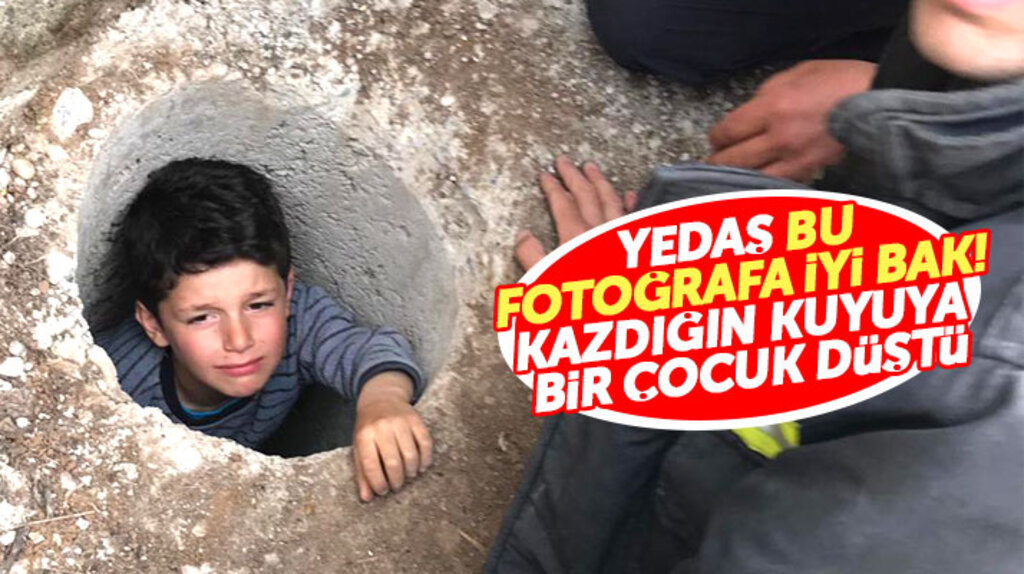 Samsun Bafra'da 8 yaşındaki çocuk YEDAŞ'ın açtığı çukurun içine düştü