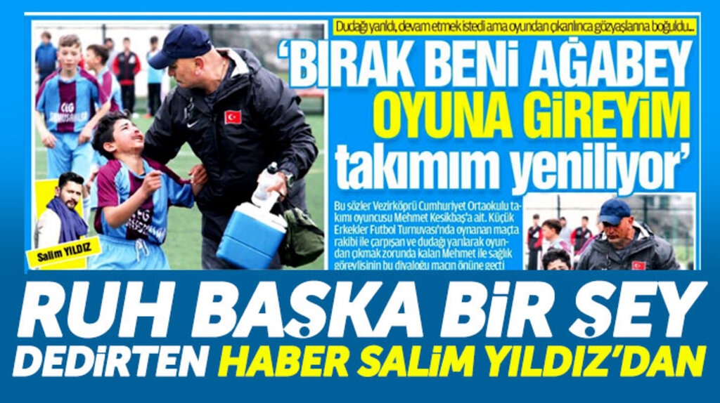 'Beni oyundan alma ağabey, takımım yeniliyor' diyen küçük futbolcu duygulandırdı