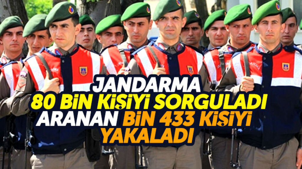 Samsun'da jandarma 80 bin kişiyi sorguladı, aranan bin 433 kişiyi yakaladı