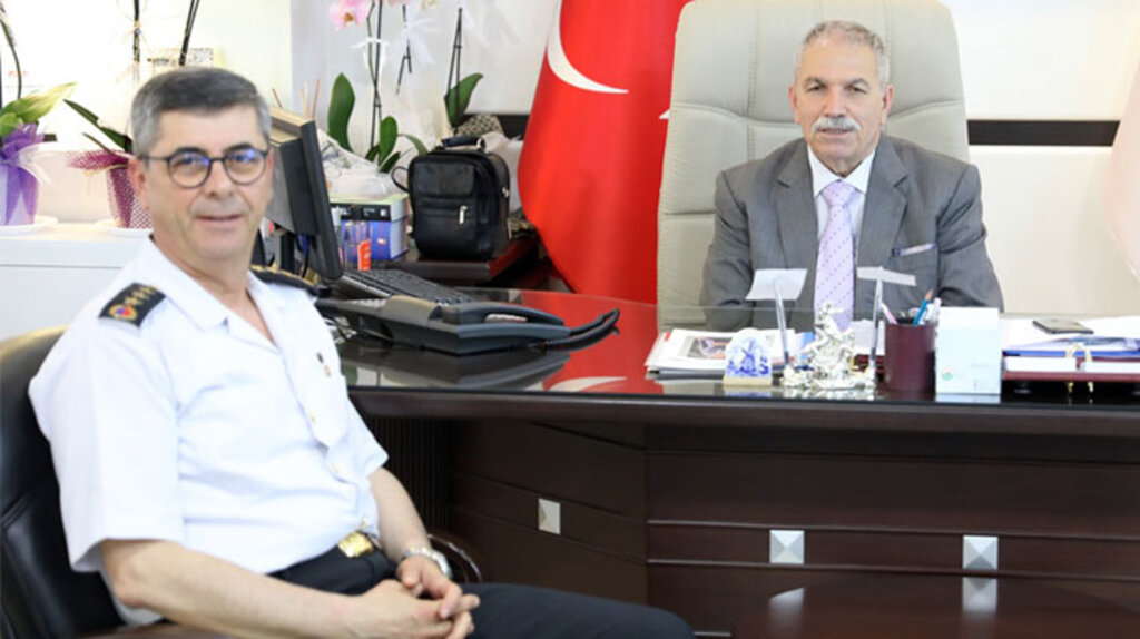 Samsun İl Jandarma Komutanı Ünsal Ağaoğlu, Necattin Demirtaş'ı ziyaret etti