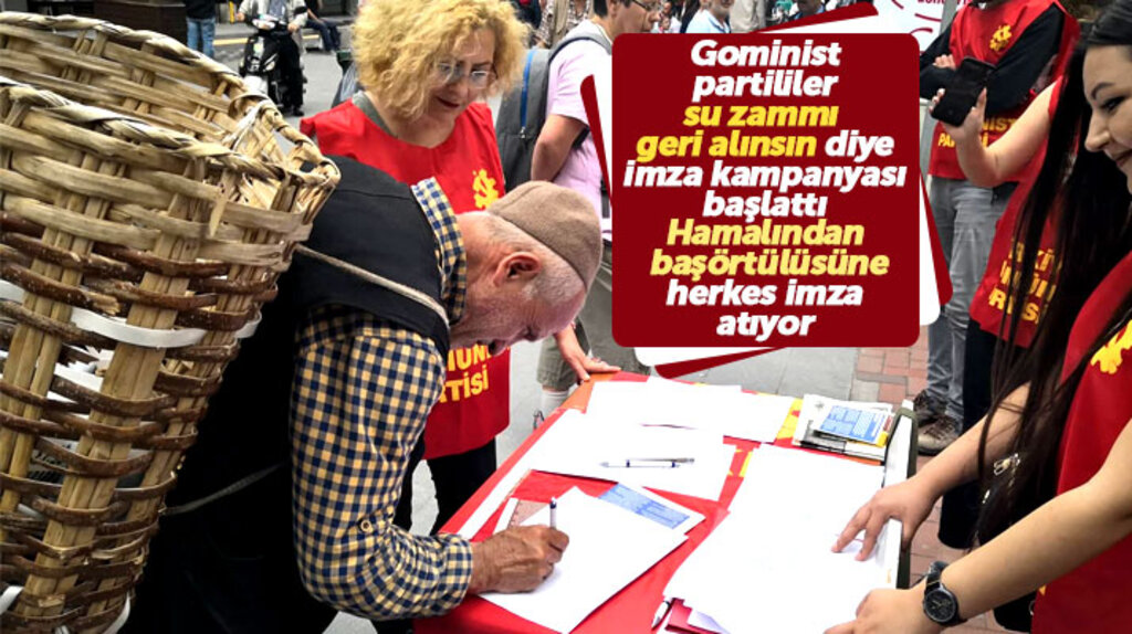 Samsun'da su zammının geri alınması için TKP'liler imza kampanyası başlattı