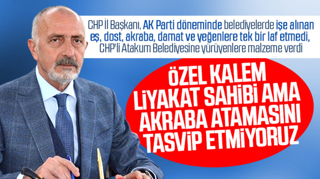 Samsun CHP İl Başkanı Kundak, Atakum Belediyesinde yeğen atamasını eleştirdi