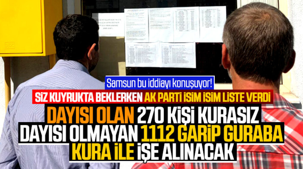 Samsun'da TYP ile yapılacak personel alımında AK Parti'ye kontenjan verildi iddiası 