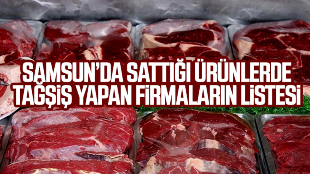 Samsun'da gıda, et ve et ürünleri, süt ve süt ürünlerinde tağşiş yapan firmaların isimleri