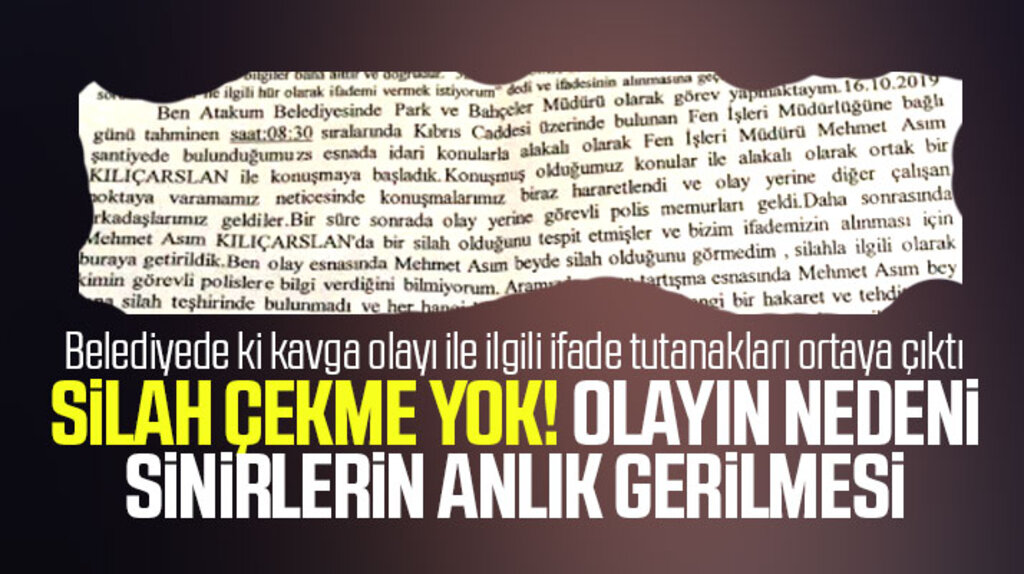 Samsun'un Atakum Belediyesinde kavga eden müdürlerin ifade tutanakları ortaya çıktı