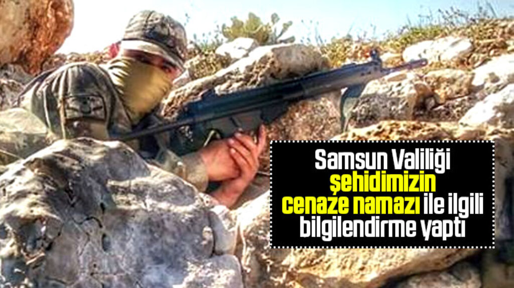 Samsun Valiliği şehit uzman onbaşı Mutlu Can Meşeci'nin cenaze namazı ile ilgili bilgilendirme yaptı