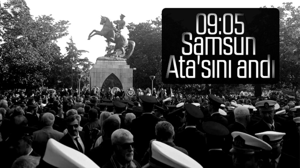 Samsun'da Atatürk'ün vefatının 81'inci yılı 10 Kasım'da Anıt Park'ta saygı duruşu yapıldı