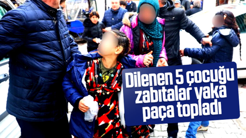 İlkadım Belediyesi zabıtaları dilencilik yapan 5'i çocuk 7 kişiyi yaka paça yakaladı