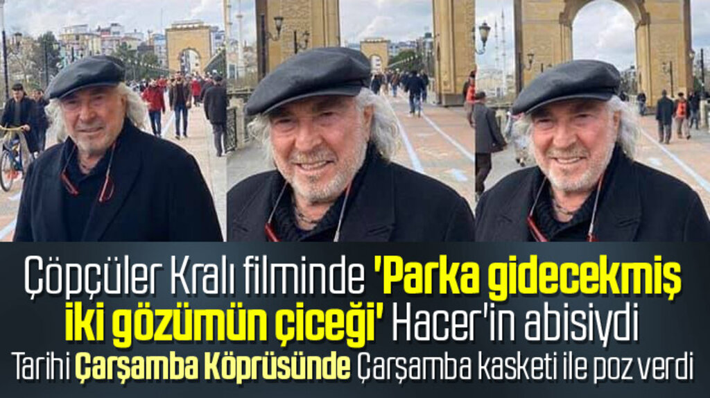 Erdal Özyağcılar Samsun'un Çarşamba ilçesinde Çarşamba kasketi ile poz verdi