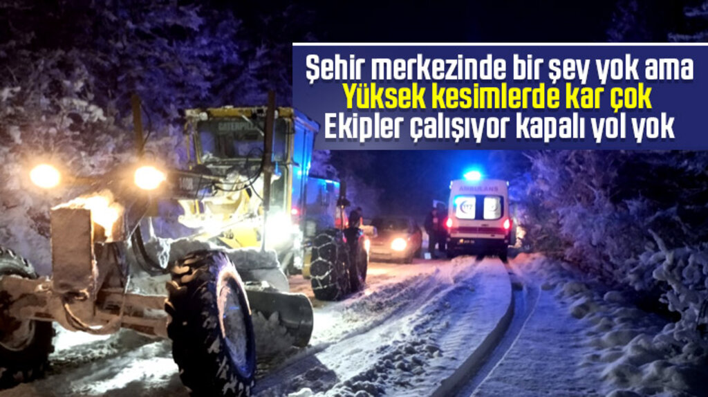 Samsun'da yüksek yerleşim bölgelerinde kar yağışı etkili oldu
