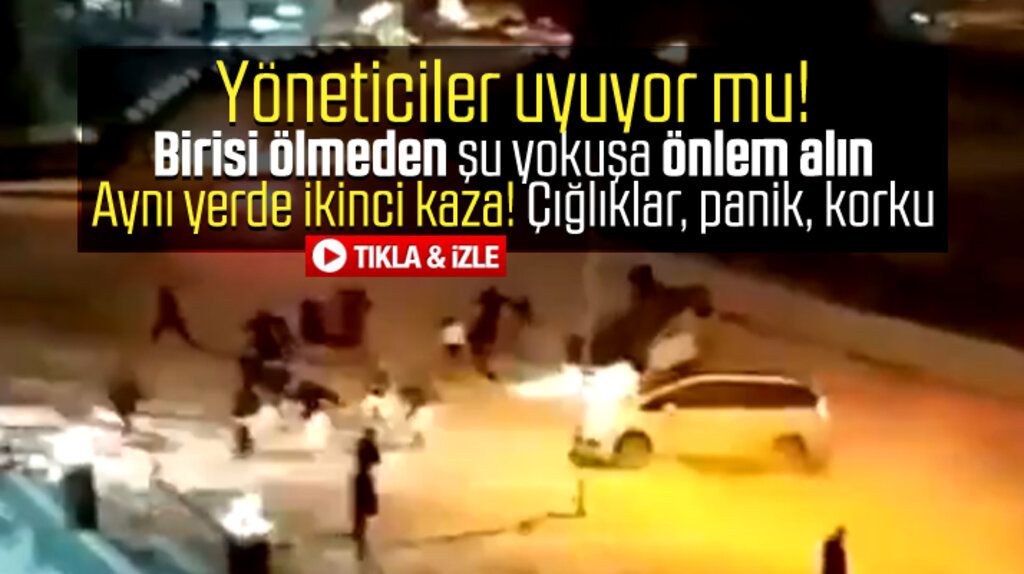 Atakum'da karda yokuştan kayan ikinci araçta vatandaşların arasına daldı