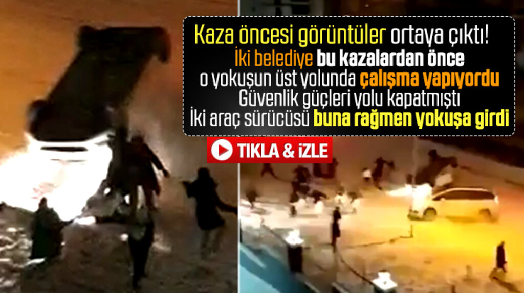 Atakum'daki o yokuşta kazalardan önce iki belediye kar temizleme çalışması yapıyordu