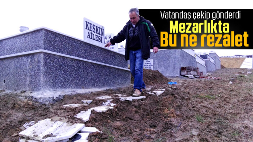 Samsun'de Derecik Mezarlığının çamur içinde olması tepki çekiyor