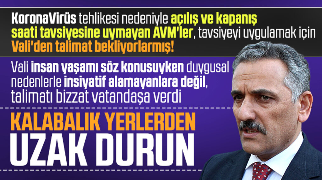 Samsun Valisi Kaymak'tan kalabalık yerlerden uzak durun çağrısı