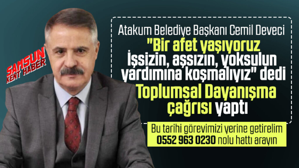 Cemil Deveci toplumsal dayanışma çağrısı ile yardım kampanyası başlattı