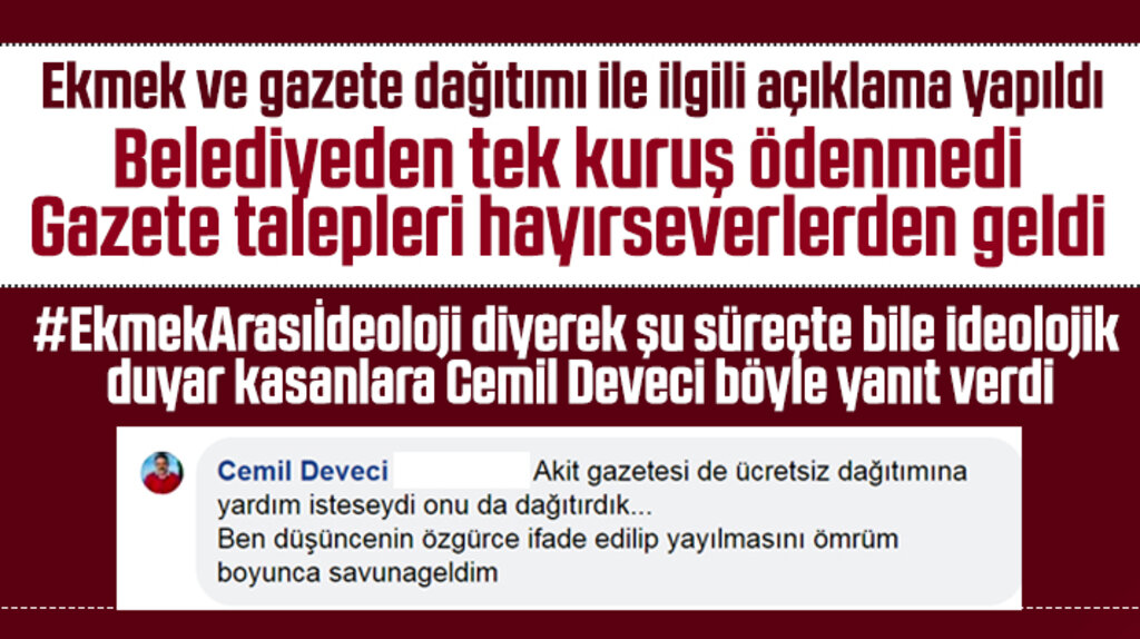 Atakum Belediyesi ücretsiz ekmek ve gazete dağıtımı ile ilgili iddiaları yalanladı