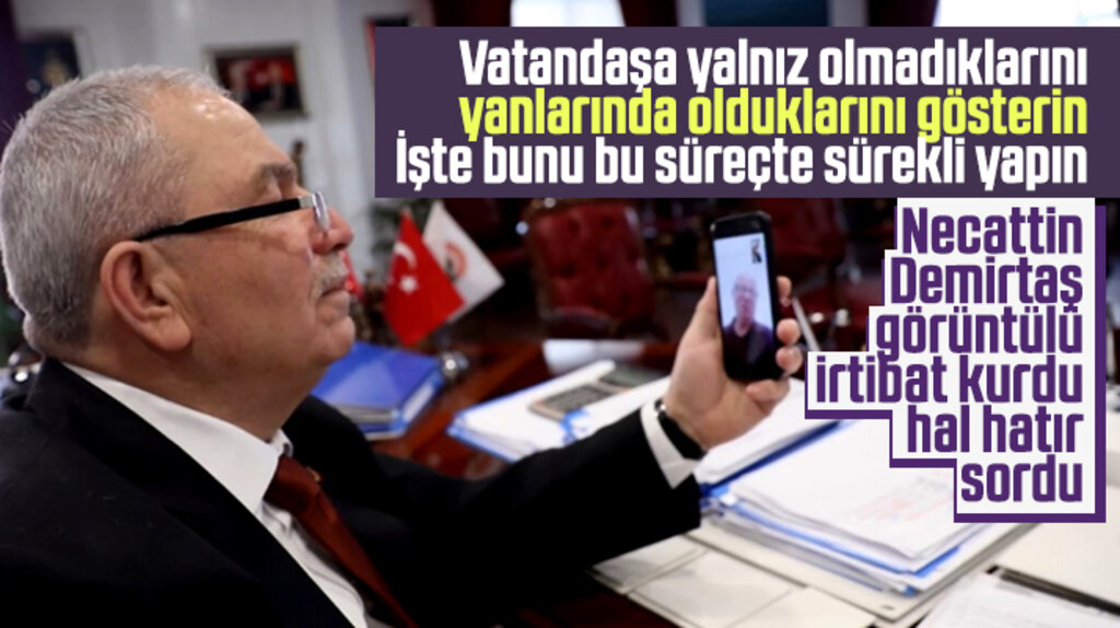 Necattin Demirtaş Korona Virüs nedeniyle vatandaşları görüntülü aradı, moral verdi